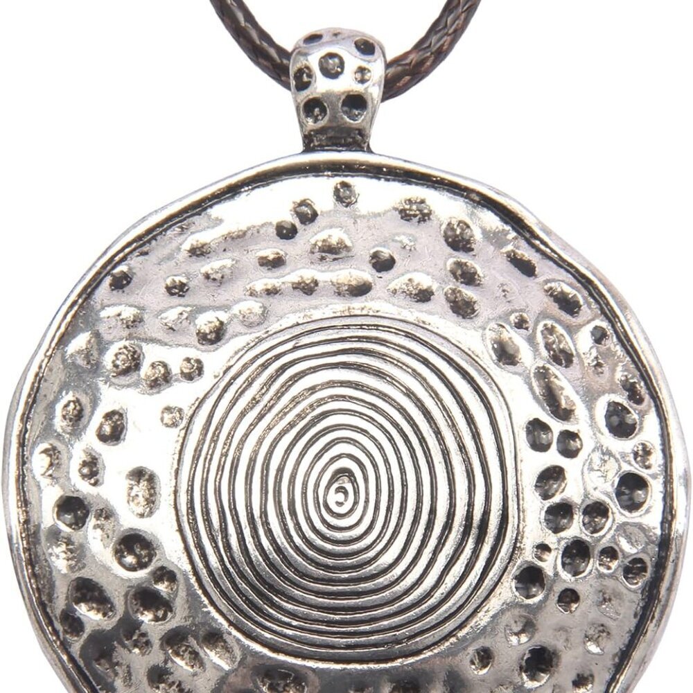 Leather Cord Necklace Chain Multilayer Wooden Pendant Necklaces Vintage Jewelry